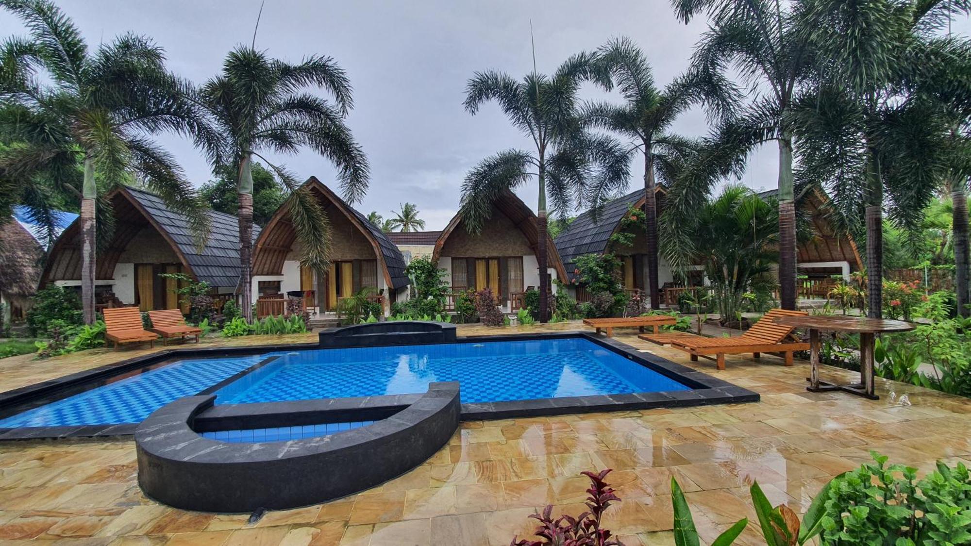 G Two Cottages Gili Air Bagian luar foto