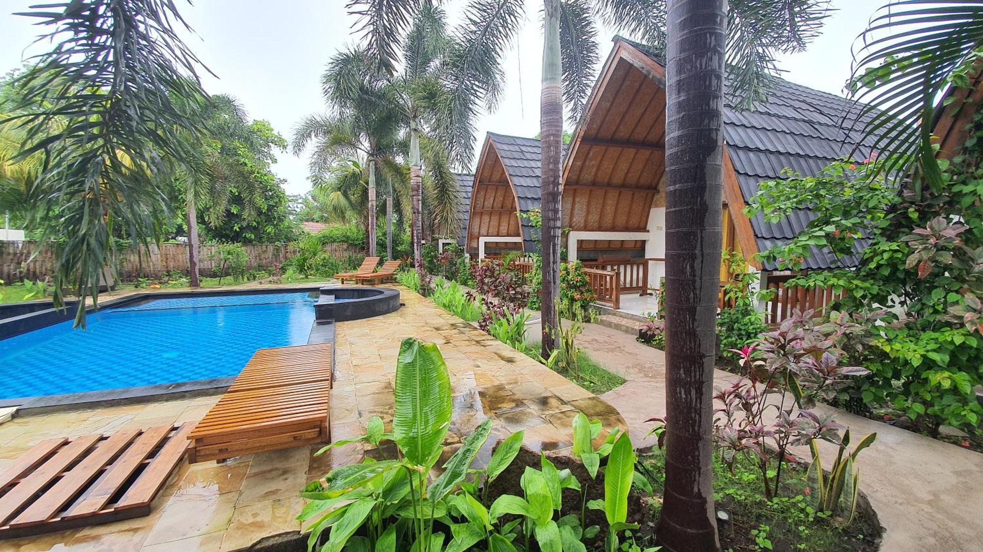 G Two Cottages Gili Air Bagian luar foto